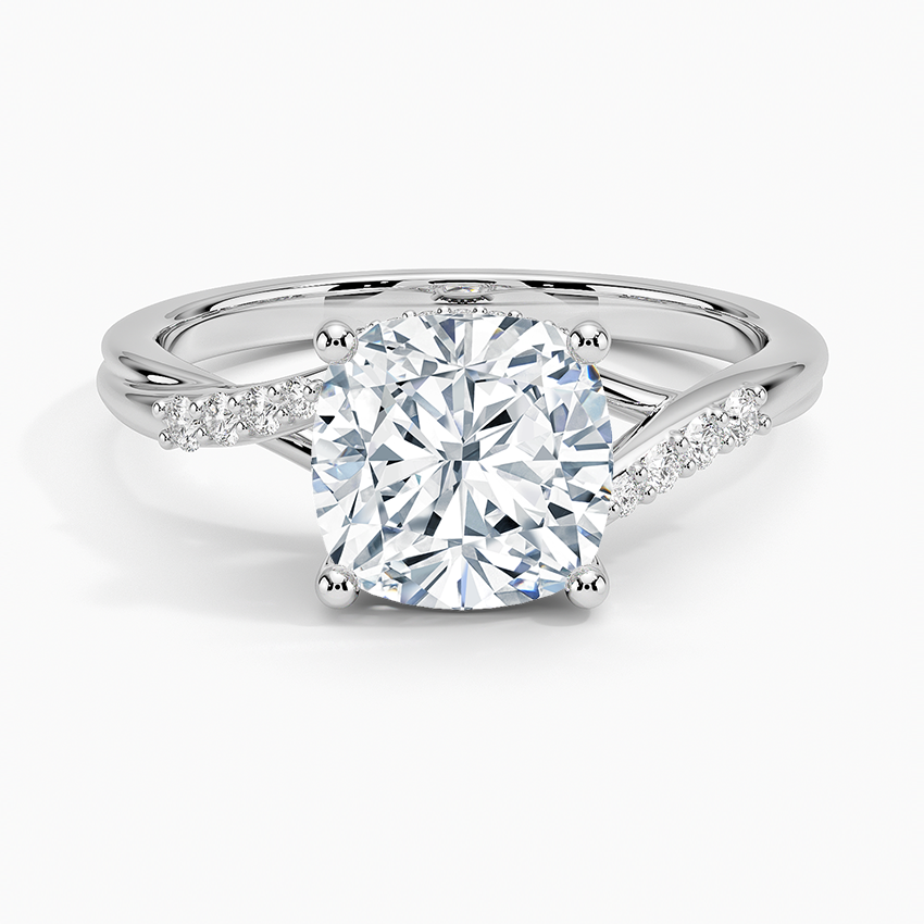 Chamise Hidden Halo Diamond Ring - Cushion Cut Center Stone