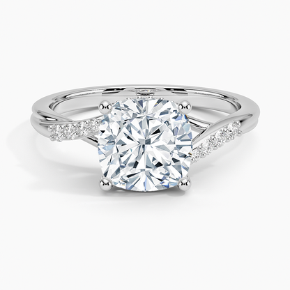 Chamise Hidden Halo Diamond Ring - Cushion Cut Center Stone