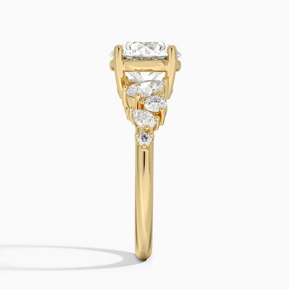 Olivetta Tapered Diamond Ring (1/2 ct. tw.) - Round Cut Center Stone