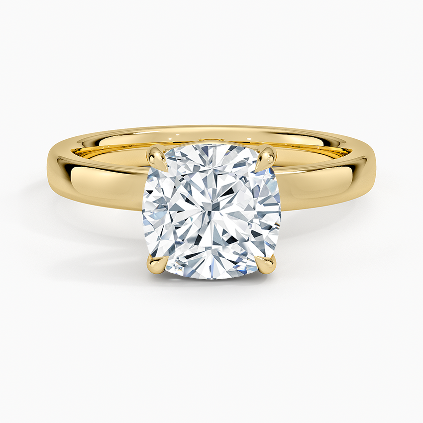 Fairmined Perfect Fit Solitaire 2.5mm Ring - Cushion Cut Center Stone