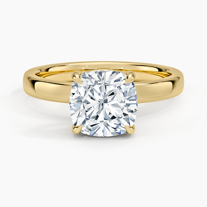Fairmined Perfect Fit Solitaire 2.5mm Ring - Cushion Cut Center Stone