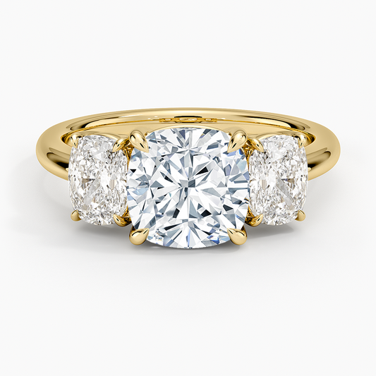 Luxe Faye Elongated Cushion Three Stone Diamond Ring (1 ct. tw.)