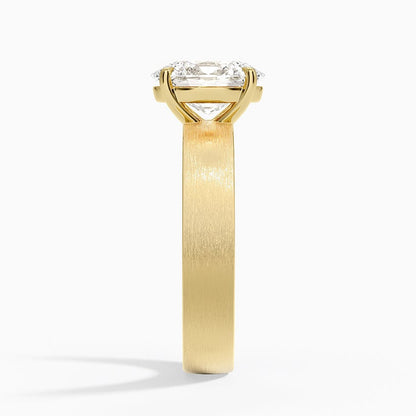 Peyton 4mm Satin Finish Solitaire Ring - Oval Cut Center Stone