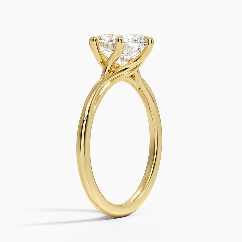 Delilah Twist Solitaire Ring - Oval Cut Center Stone
