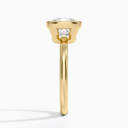 Julietta Bezel Solitaire Ring - Cushion Cut Center Stone