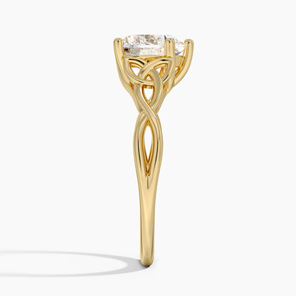 Celtic Love Knot Ring - Heart Center Stone