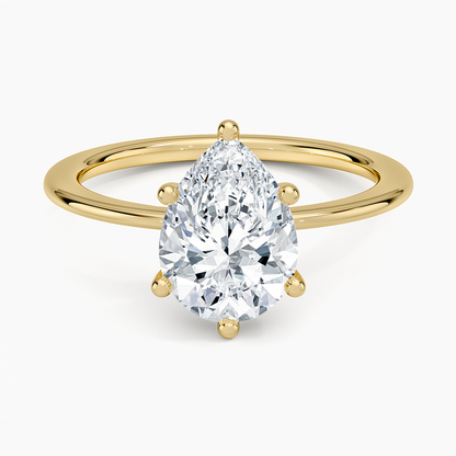 Aimee Solitaire Ring - Pear Center Stone