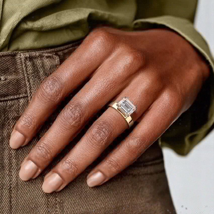 Peyton Floating Diamond Solitaire Ring