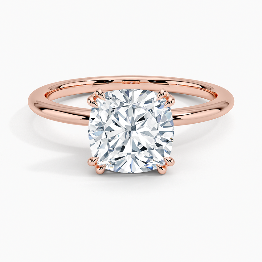 Aveline Solitaire Ring - Cushion Cut Center Stone