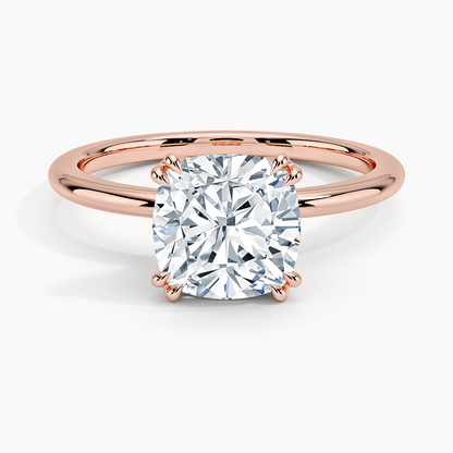 Aveline Solitaire Ring - Cushion Cut Center Stone