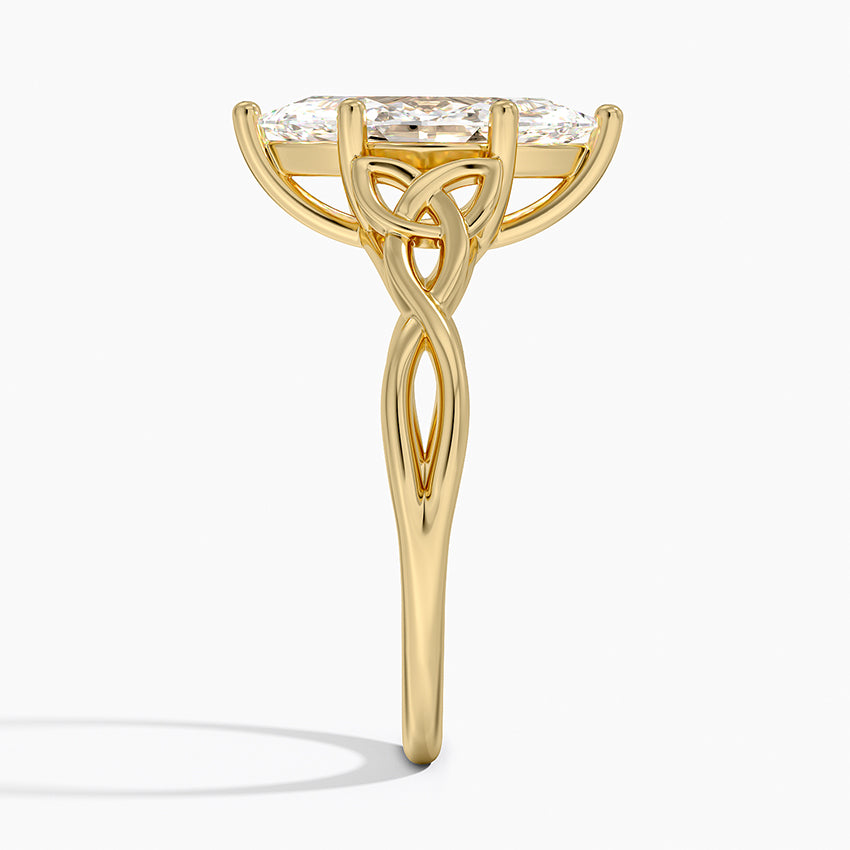 Celtic Love Knot Ring - Marquise Center Stone