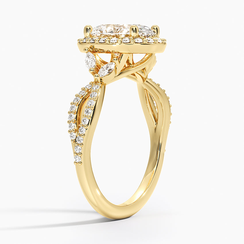 Luxe Willow Halo Diamond Ring (2/5 ct. tw.) - Oval Center Stone