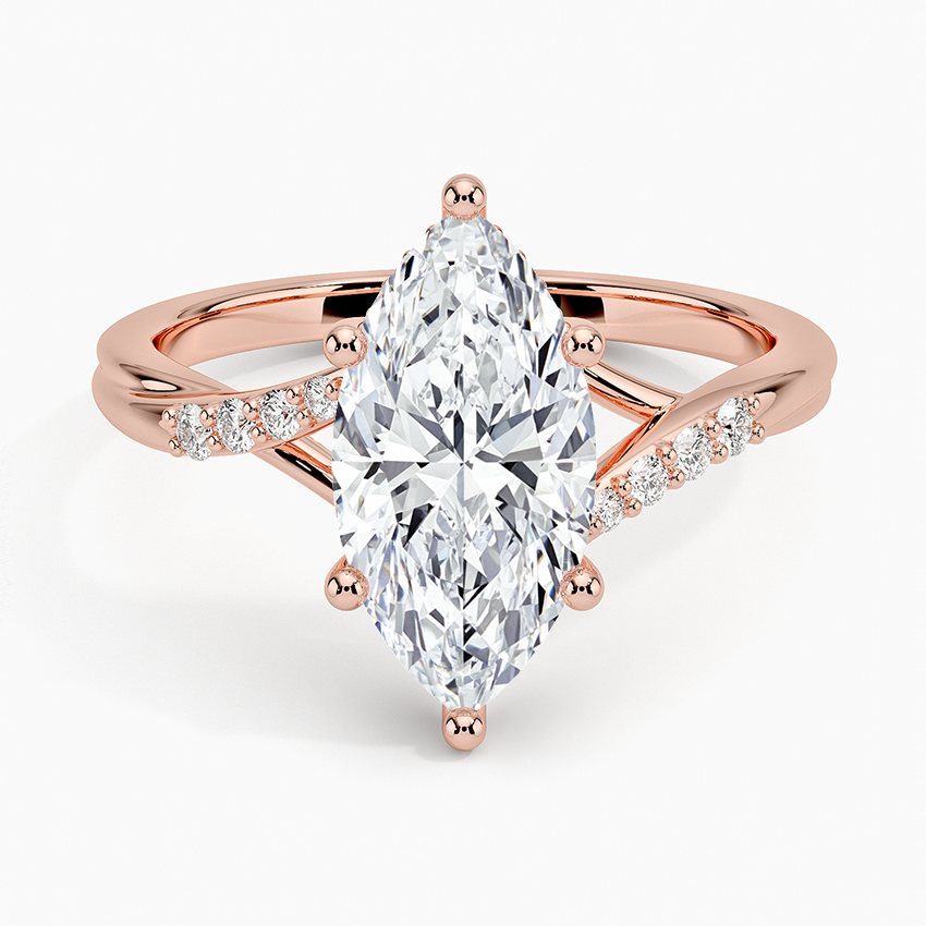 Chamise Hidden Halo Diamond Ring - Marquise Center Stone