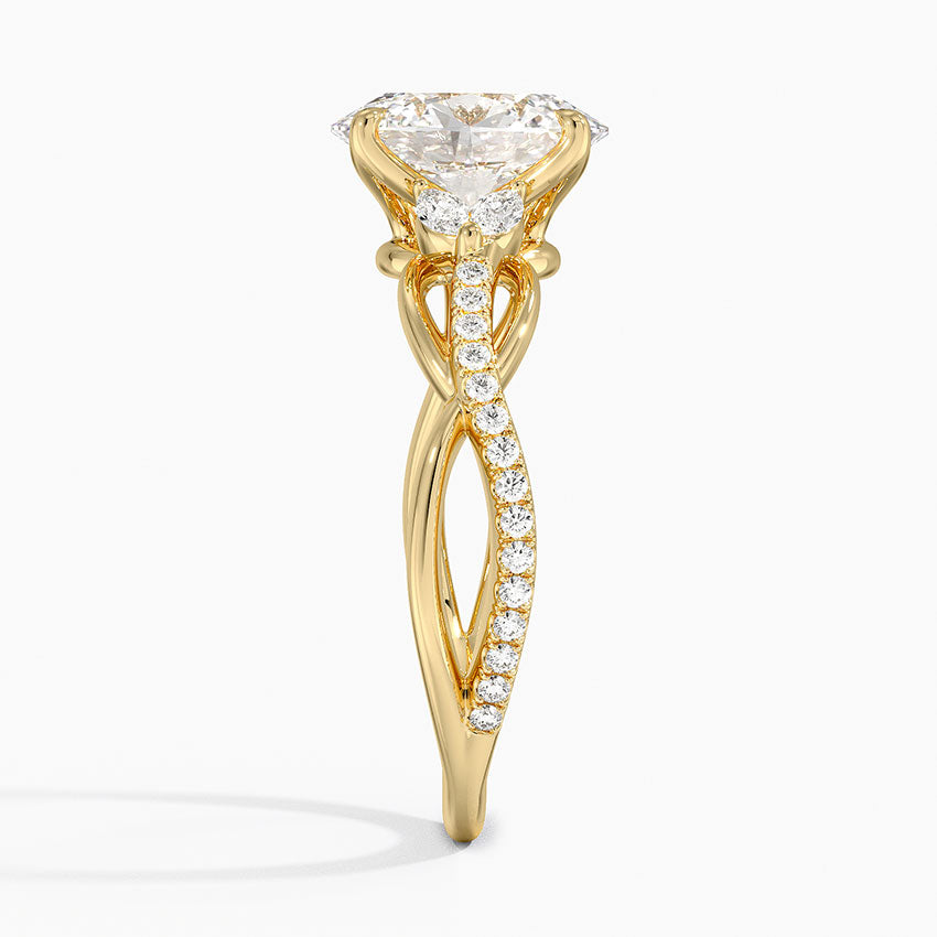 Garland Diamond Ring - Oval Cut Center Stone
