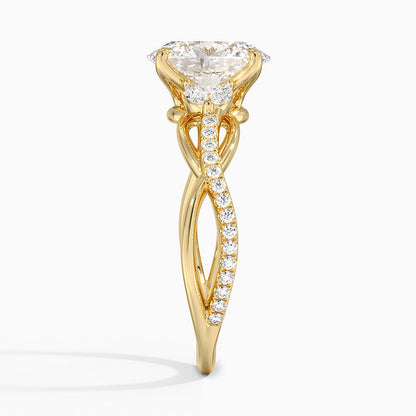 Garland Diamond Ring - Oval Cut Center Stone