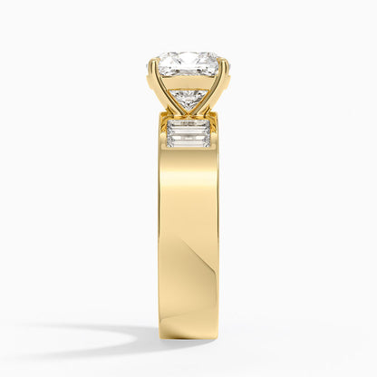 Peyton 5mm Channel-Set Diamond Ring - Old Mine Cut Center Stone