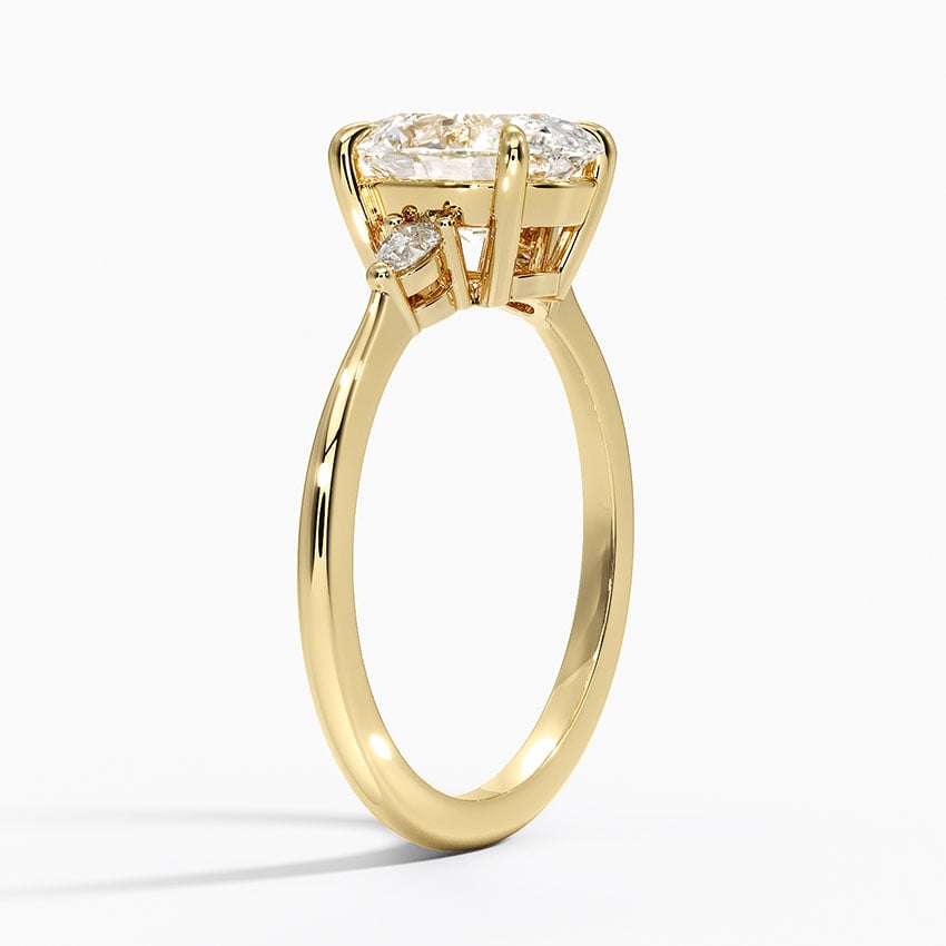Aria Three Stone Diamond Ring (1/10 ct. tw.) - Oval Center Stone
