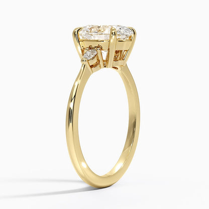 Aria Three Stone Diamond Ring (1/10 ct. tw.) - Oval Center Stone