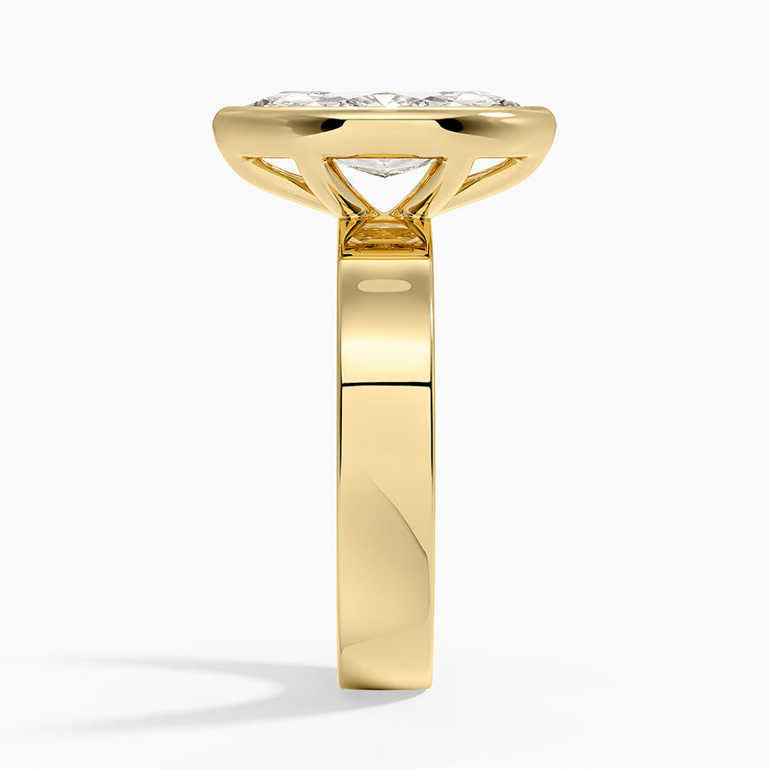 Peyton Bezel Diamond Solitaire Ring - Marquise Center Stone