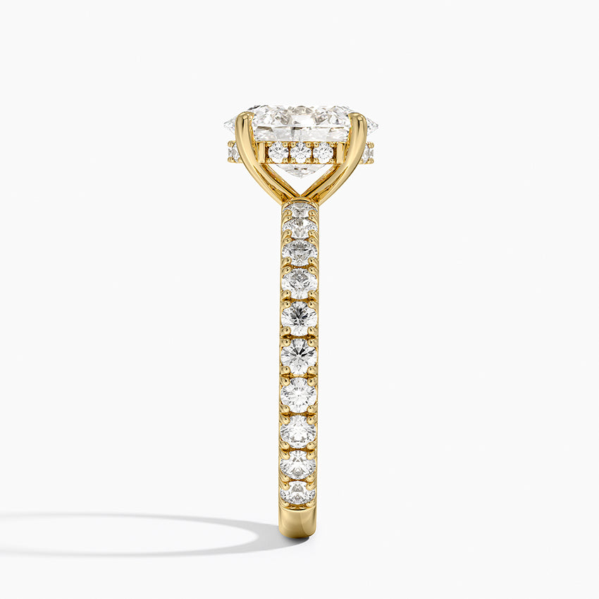 Grand Perfect Fit Three-Quarter Diamond Ring - Oval Center Stone