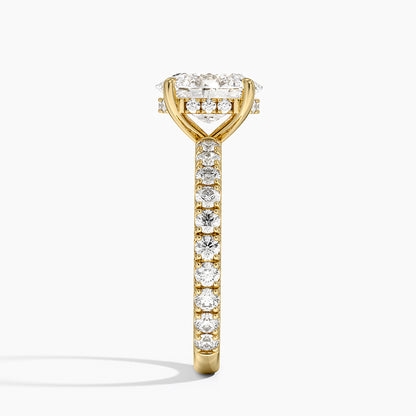 Grand Perfect Fit Three-Quarter Diamond Ring - Oval Center Stone