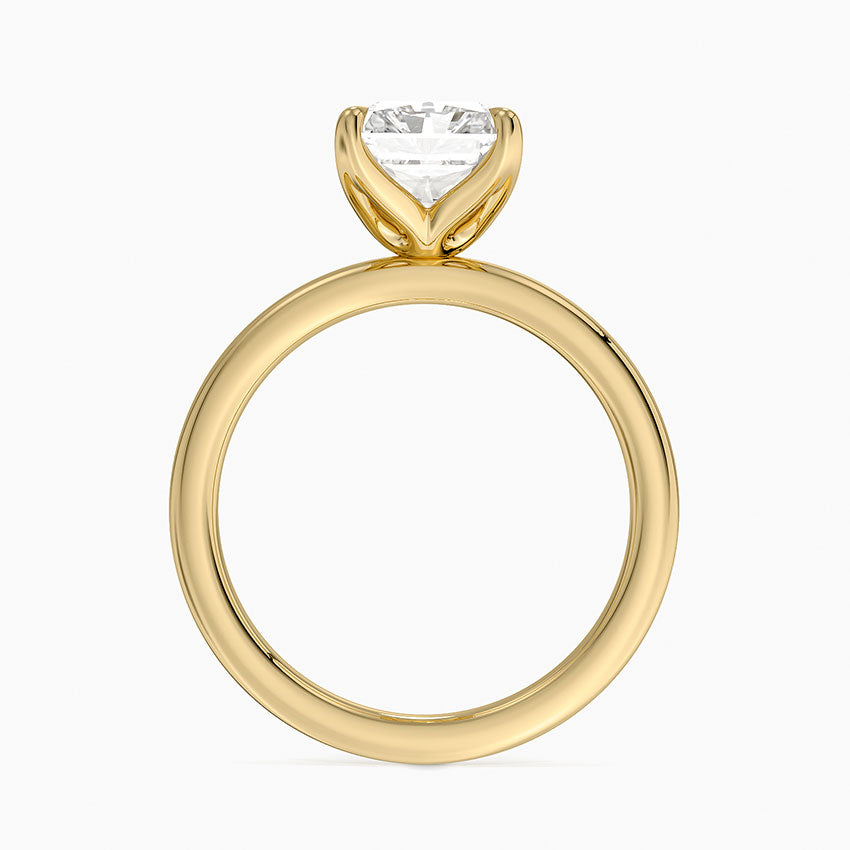 2mm Petite Elodie Perfect Fit Solitaire Ring - Radiant Cut Center Stone
