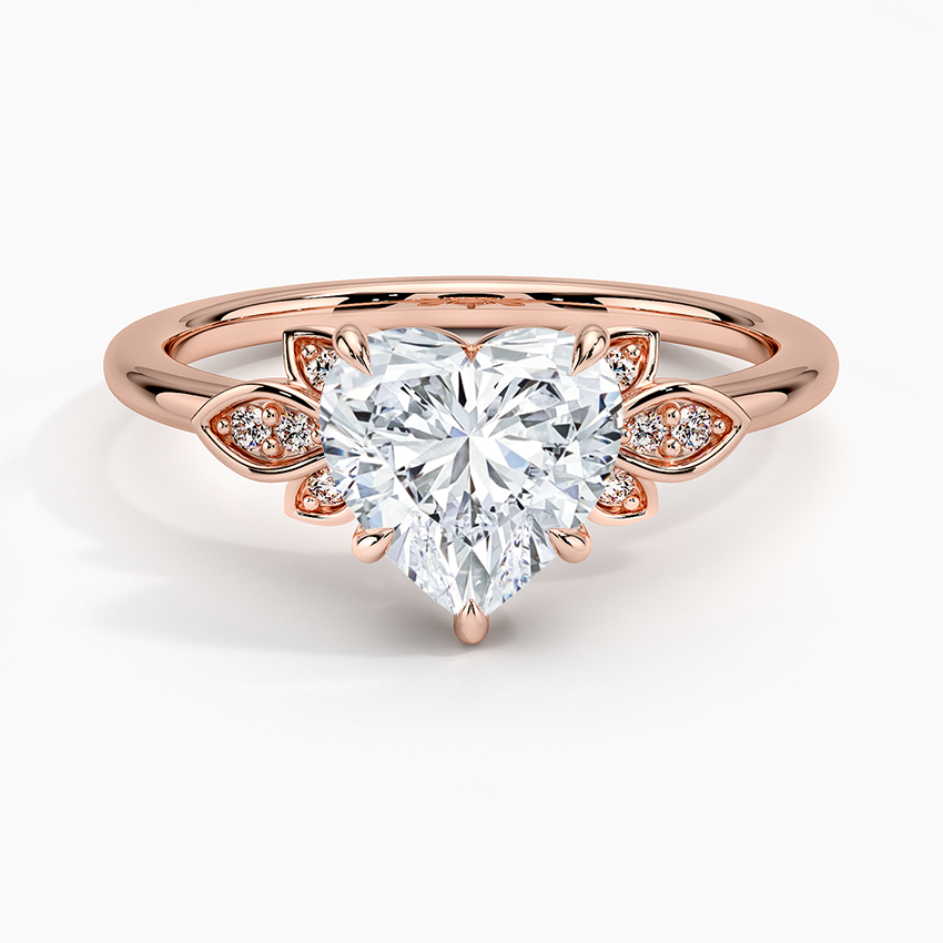Fiore Diamond Ring - Heart Center Stone