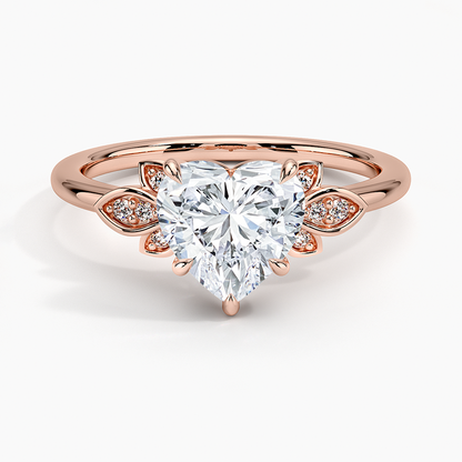 Fiore Diamond Ring - Heart Center Stone