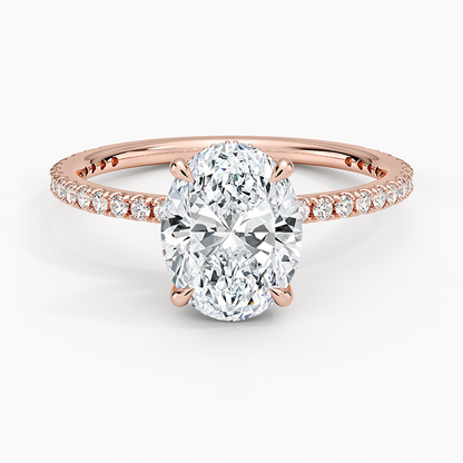 Perfect Fit Three-Quarter Diamond Ring (1/4 ct. tw.) - Oval Center Stone