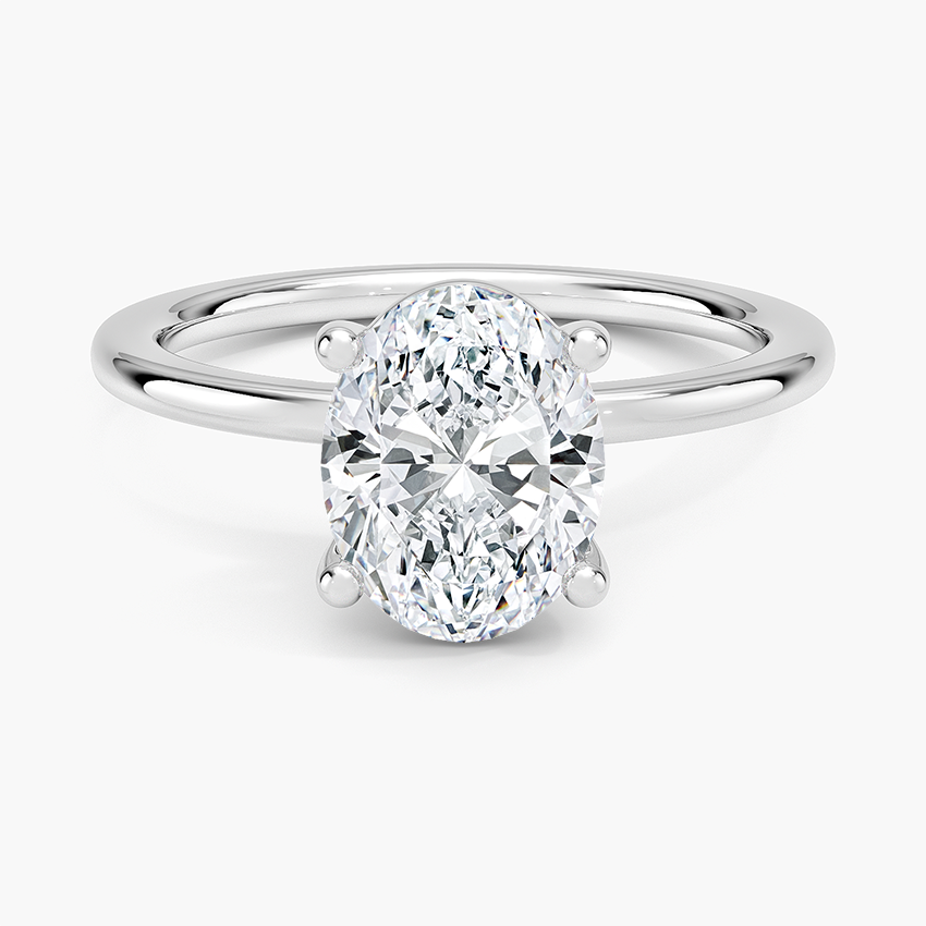 Perfect Fit 1.4mm Solitaire Ring - Oval Center Stone