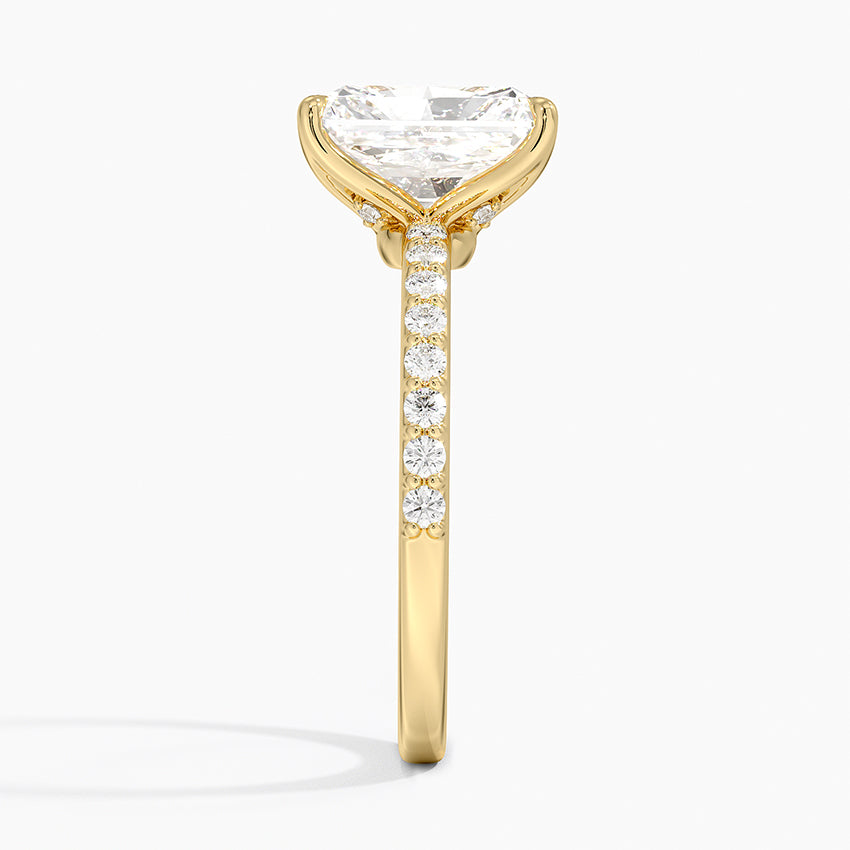 Luxe Elodie Diamond Ring (1/4 ct. tw.) - Radiant Cut Center Stone