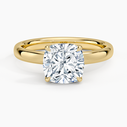Elodie 2.5mm Solitaire Ring - Cushion Cut Center Stone