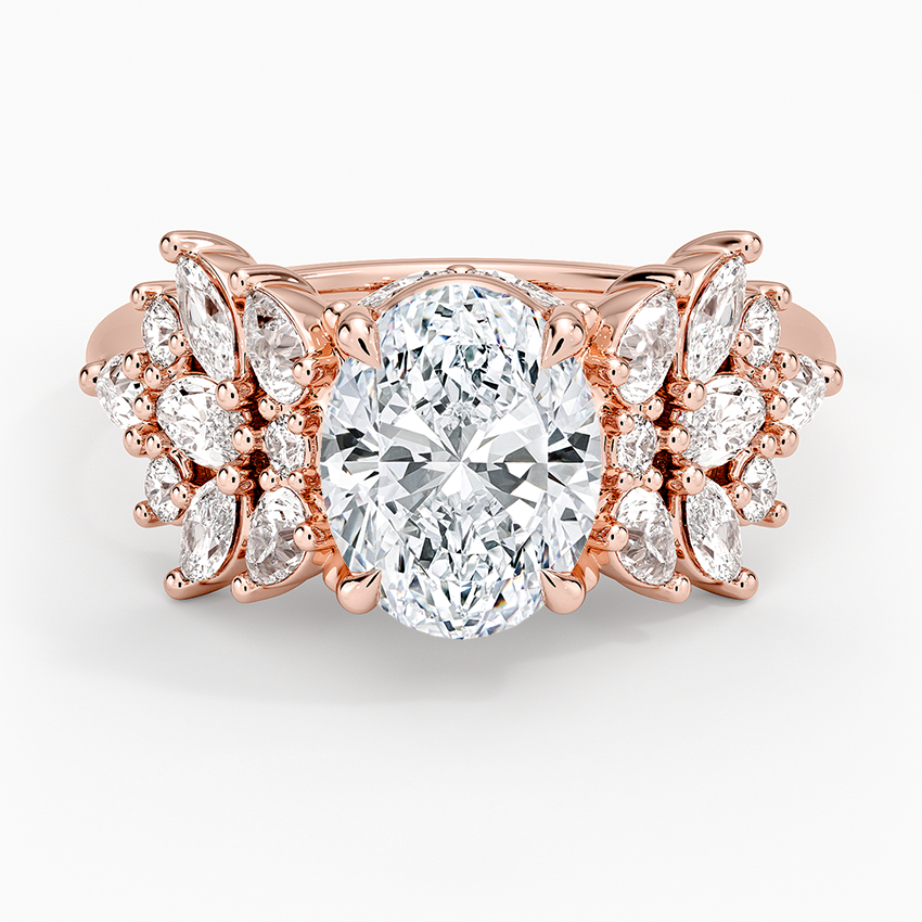Grand Nadia Diamond Ring - Oval Center Stone