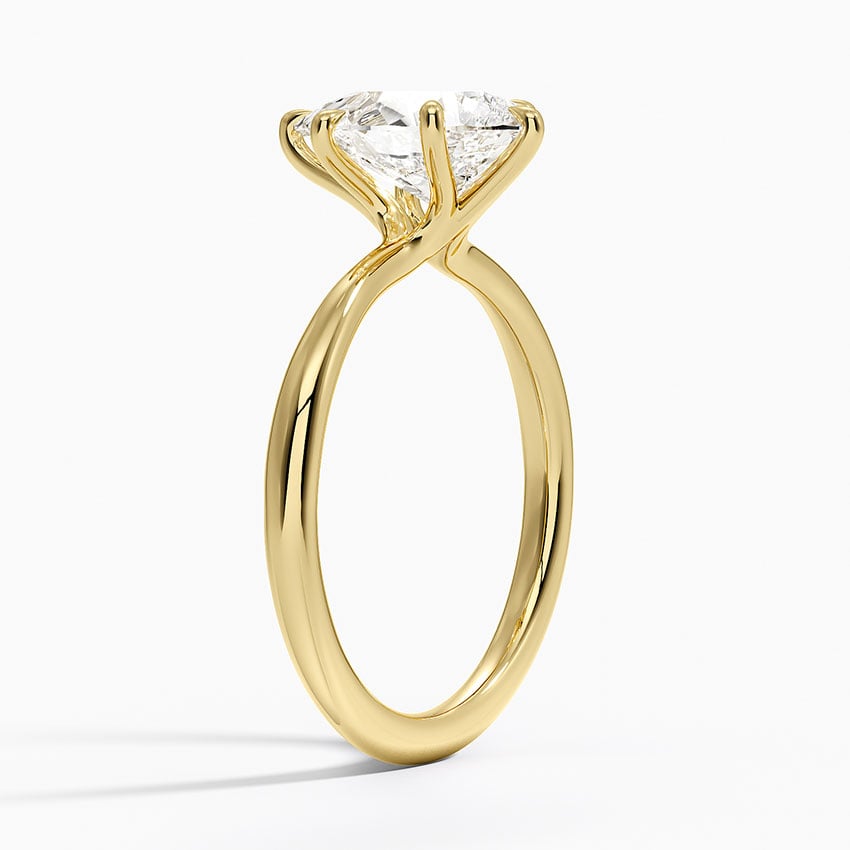 Freesia 2mm Solitaire Ring - Pear Center Stone