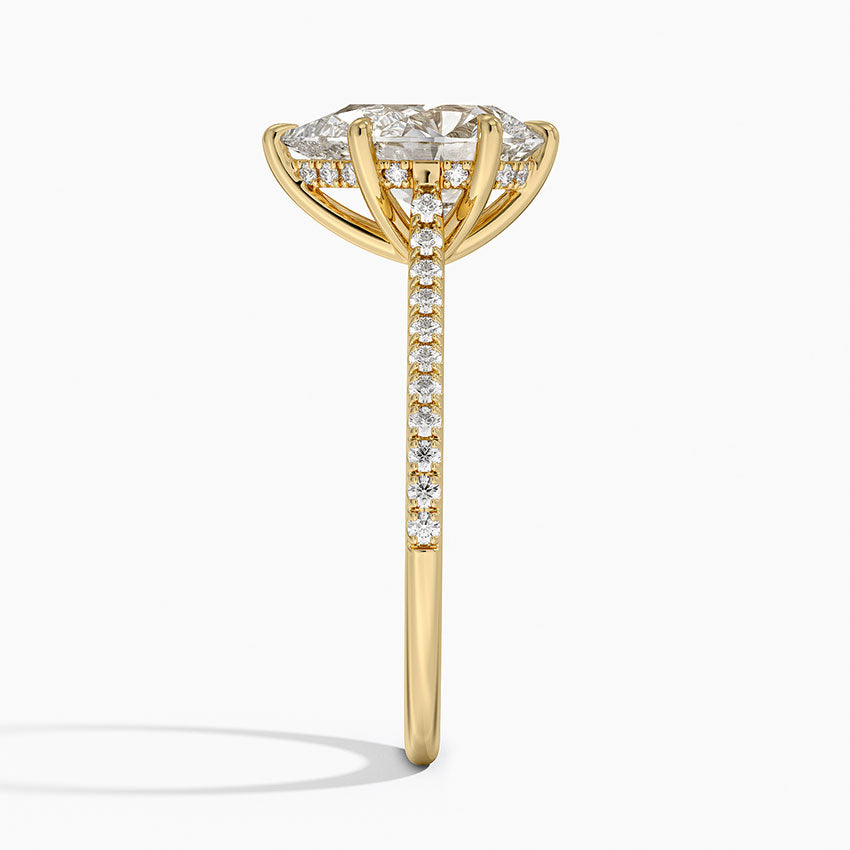 Luxe Dawn Diamond Ring - Pear Center Stone