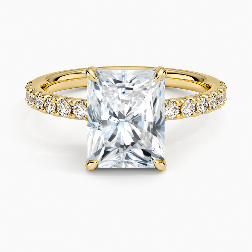 Dara Low-Profile Diamond Ring - Radiant Cut Center Stone