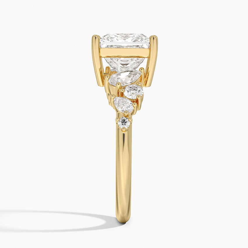 Olivetta Tapered Diamond Ring (1/2 ct. tw.) - Princess Cut Center Stone