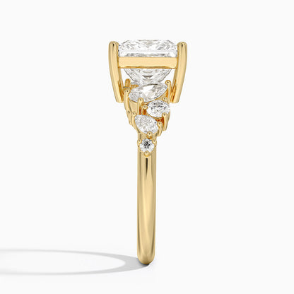 Olivetta Tapered Diamond Ring (1/2 ct. tw.) - Princess Cut Center Stone