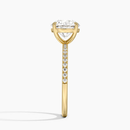 Perfect Fit Half Coverage Diamond Ring - Round Cut Center Stone