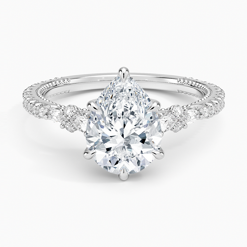 Primrose Diamond Ring - Pear Center Stone