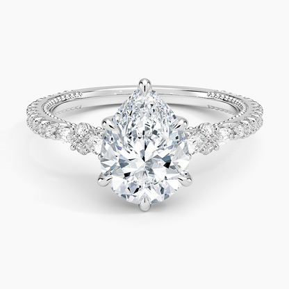 Primrose Diamond Ring - Pear Center Stone