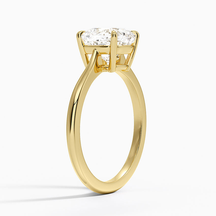 Elle Solitaire Ring - Cushion Cut Center Stone