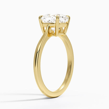 Elle Solitaire Ring - Cushion Cut Center Stone