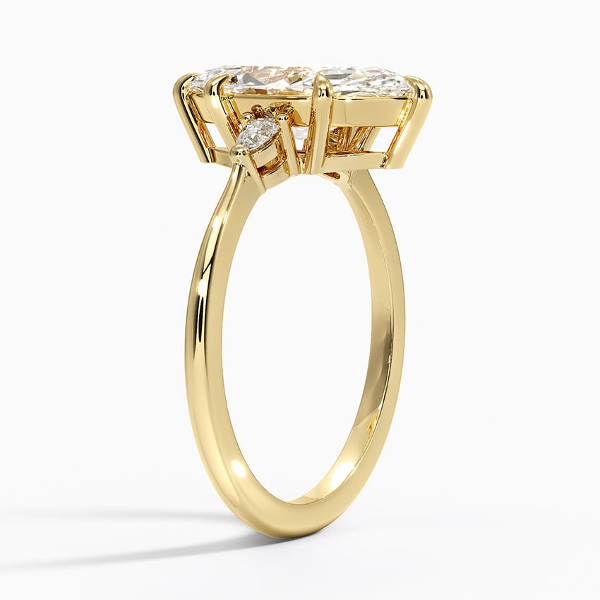 Aria Three Stone Diamond Ring (1/10 ct. tw.) - Marquise Center Stone