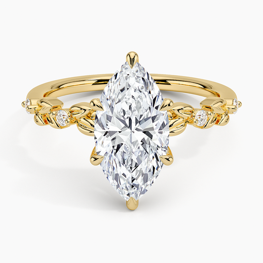 Briar Diamond Ring - Marquise Cut Center Stone