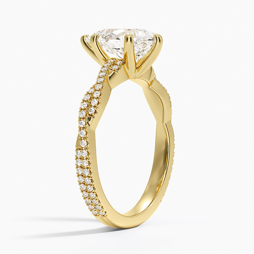 Petite Luxe Twisted Vine Diamond Ring (1/4 ct. tw.) - Pear Center Stone