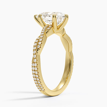 Petite Luxe Twisted Vine Diamond Ring (1/4 ct. tw.) - Pear Center Stone