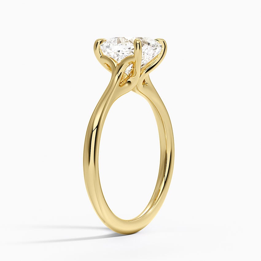 Freesia Cathedral Solitaire Ring - Cushion Cut Center Stone