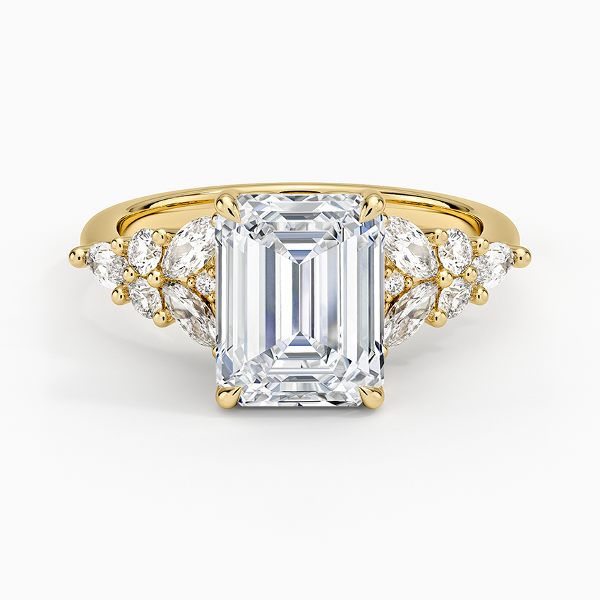 Nadia Taper Diamond Ring - Emerald Cut Center Stone