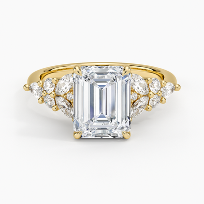 Nadia Taper Diamond Ring - Emerald Cut Center Stone